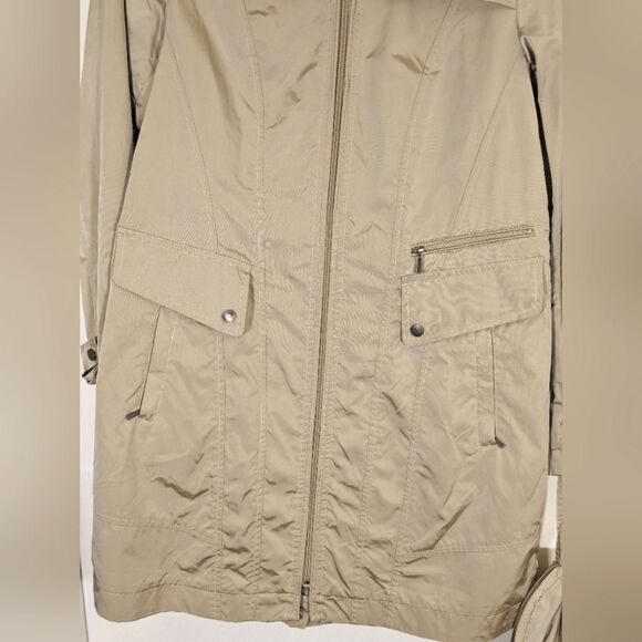 Cole Haan Women's Packable Hooded Rain Jacket with Bow Size PXS New Without Tags - Picture 8 of 15